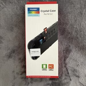 Dobe Crystal Case Protective Shell for Nintendo Switch-2 Stores 6 Game Cards